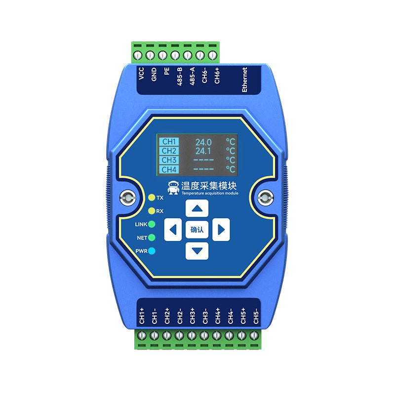 EBYTE ME31 - XEXX0600 Temperature Acquisition Module 6 - way Type K Thermocouple Ethernet RS485 With OLED Display Screen Modbus - IOT Module Shop Manufacturer Factory