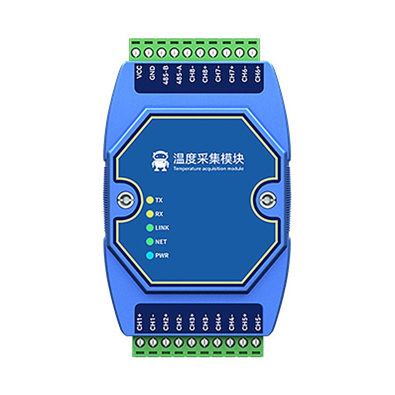 Temperature Acquisition Module 8-Way Type K Thermocouple RS485 Modbus ...