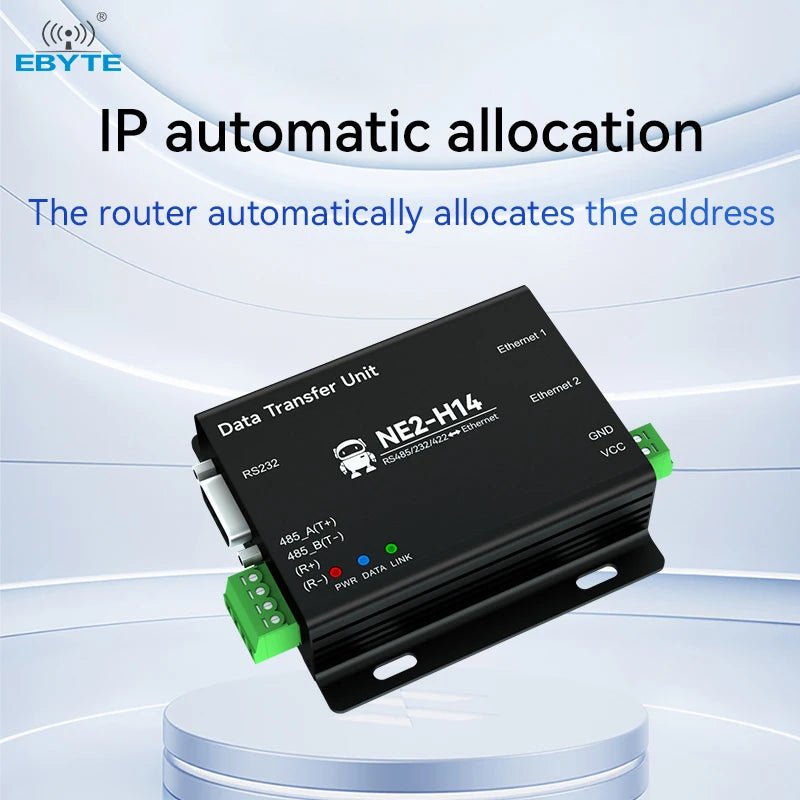 Ebyte NE2 - H14 RS485/232/422 TCP/UDP MQTT HTTP IPv4 DHCP DNS IoT Gateway Mode ModBus Gateways Serial to Ethernet Serial Server - IOT Module Shop Manufacturer Factory
