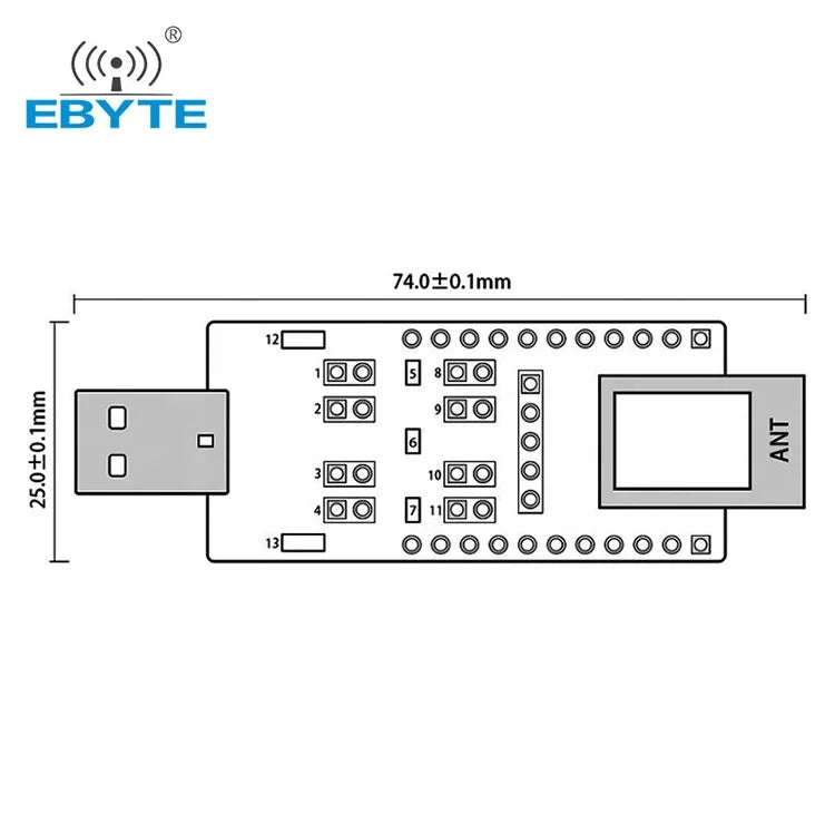 Ebyte OEM ODM E18 - TBL - 01 zigbee module USB TO TTL Serial port CH340G USB test board kits zigbee switch module - IOT Module Shop Manufacturer Factory