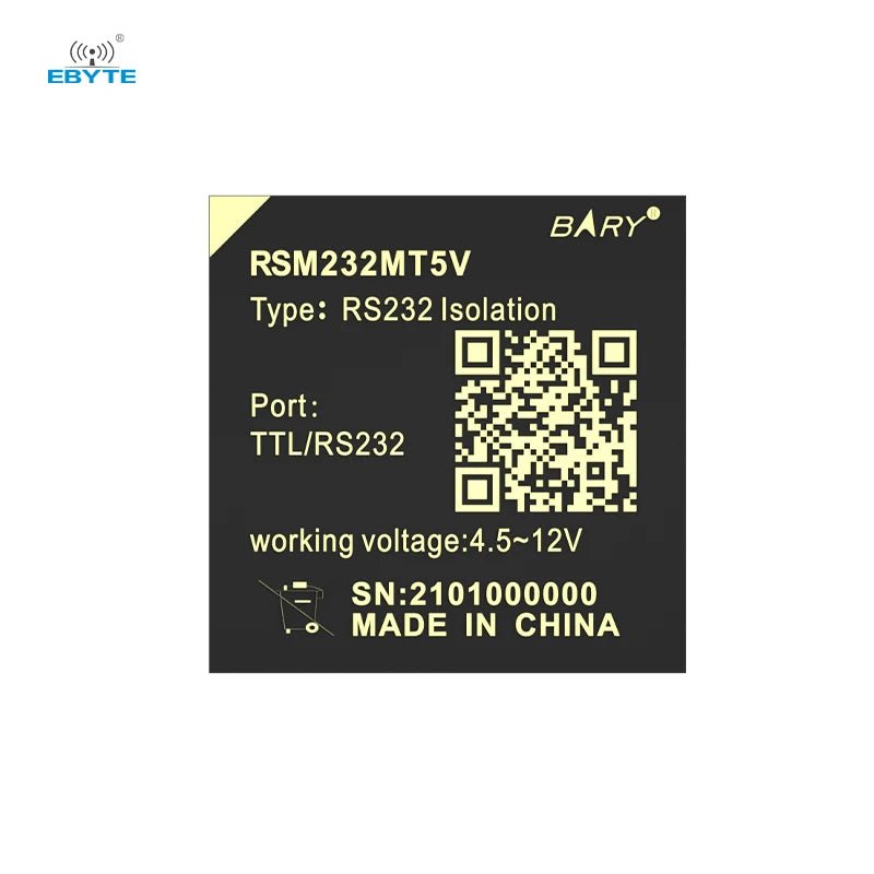 Ebyte OEM OEM RSM232MT5V new Half Duplex 0.25W 4.5 - 5.5V RS232 Isolated transceiver power module - IOT Module Shop Manufacturer Factory