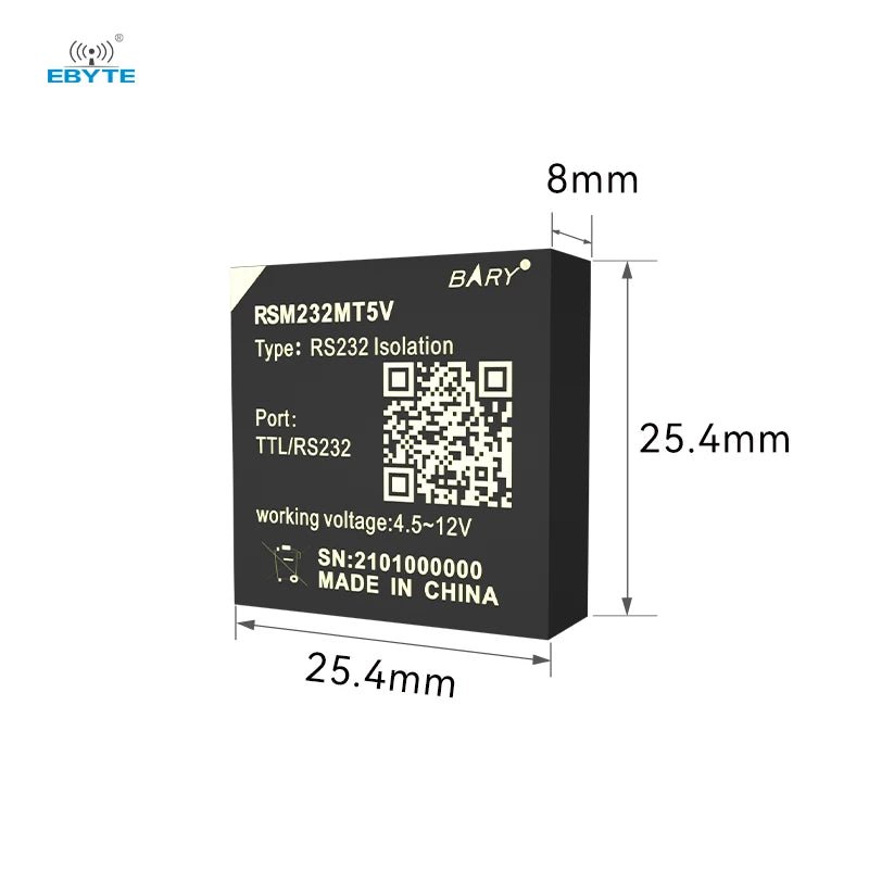 Ebyte OEM OEM RSM232MT5V new Half Duplex 0.25W 4.5-5.5V RS232 Isolated ...