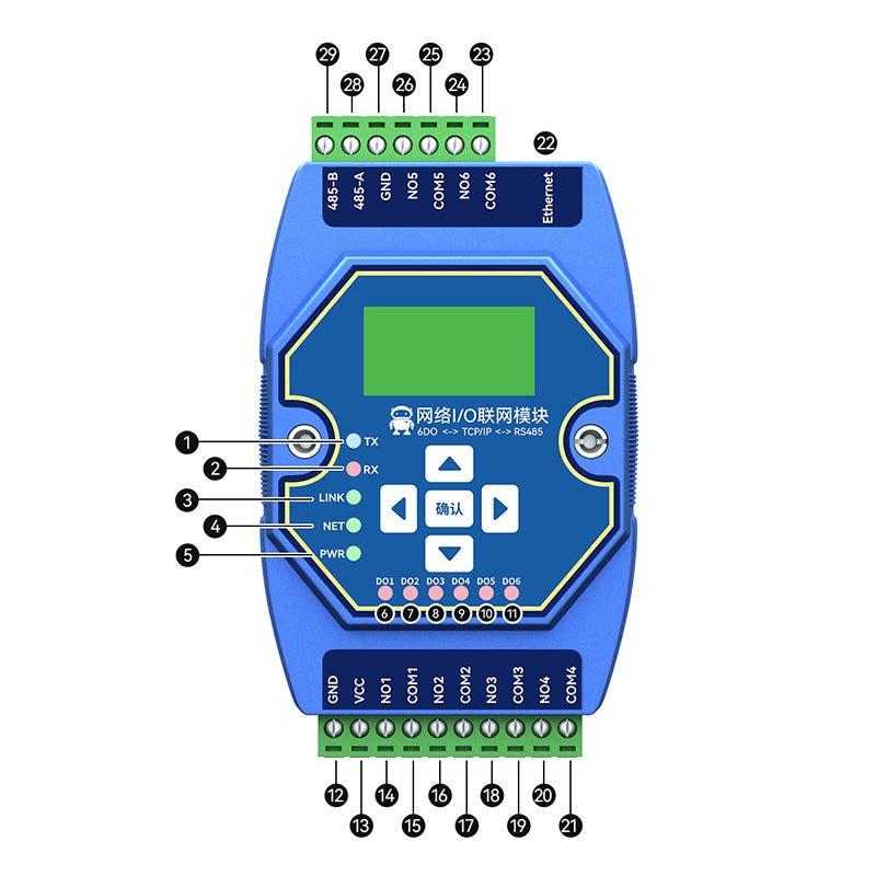 Ebyte OEM/ODM ME31 - XXAX0060 6DO Modbus gateway support network module RJ45 RS485 ethernet io module - IOT Module Shop Manufacturer Factory