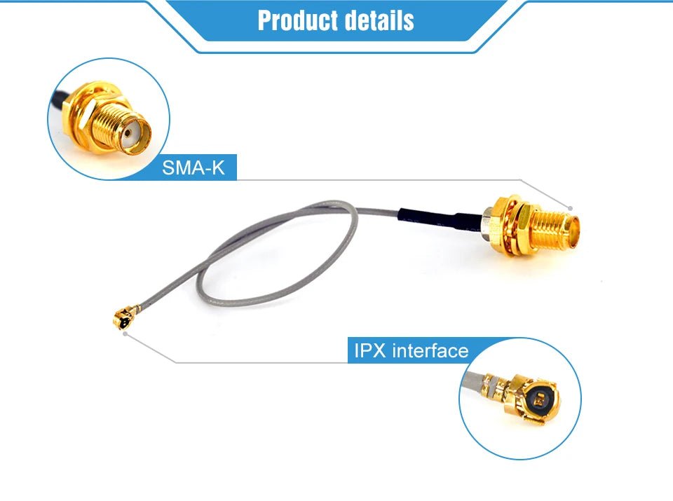 Ebyte Rf Coaxial Adapter Cable Ipex Ufl To Sma Ufl Female Cable Bulkhead Pci Pcb Coax Adapter Pigtail Jumper Cable - IOT Module Shop Manufacturer Factory