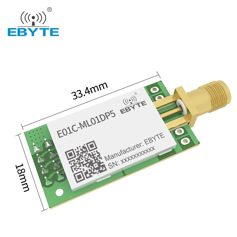 2.4GHz Si24R1 20dBm PA LNA Wireless RF Module SPI SMA-K Antenna Long Range Transceiver Receiver Tansmitter EBYTE E01C-ML01DP5 - EBYTE