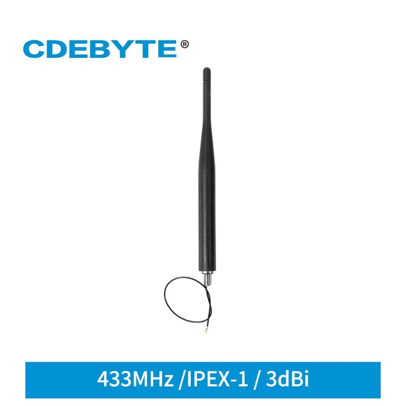 433MHz Rubber Antenna 3dBi IPEX - 1 High Gain Screw Fixed Easy to Install 20W Taxi Teams Related Equipment TX433 - JZLW - 15 - IOT Module Shop Manufacturer Factory