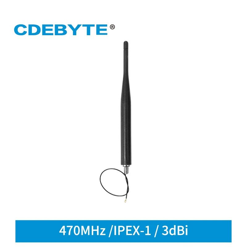 470MHz Antenna 3dBi Rubber Rod IPEX - 1 High Gain for Equipment Cabinet Logistic Fleet Property Security Taxi Fleet TX490 - XPL - 100 - IOT Module Shop Manufacturer Factory