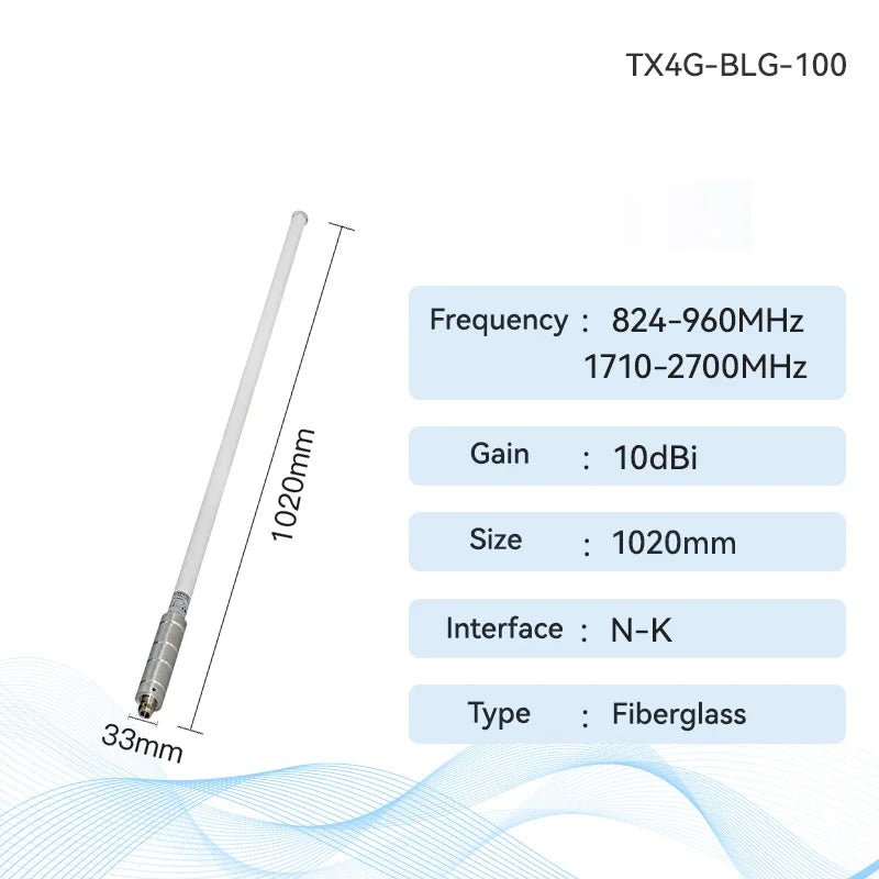 4G Fiberglass Antenna Series CDEBYTE LET 6 - 12 dBi N - J/SMA - J Connector Waterproof Antenna For Modem LoRa LoRaWan Aerial TX4G - BLG - 25 - IOT Module Shop Manufacturer Factory