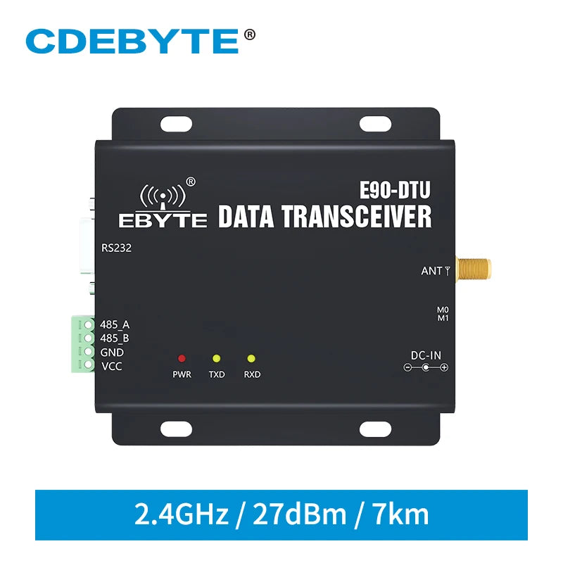 CDEBYTE E90-DTU(2G4L27) Neues drahtloses LoRa-Digitalradio 2,4 GHz 27 dBm 500 mW RS232/RS485 LBT FEC 7 km LoRa-Kommunikationsmodul