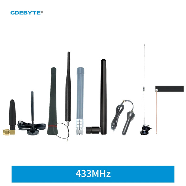 2PCS 433MHz Rubber Antenna Series CDEBYTE Foldable 2.5dBi SMA-J Interface Antenna for Wireless Module Transciver Walkie Talkie TX433-JZR-6