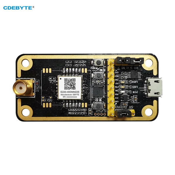 Плата для тестирования модуля LoRa LLCC68 CDEBYTE E220-400MBL-02 Предварительно припаянный E220-400MM22S Комплект для тестирования USB-интерфейса с антенной