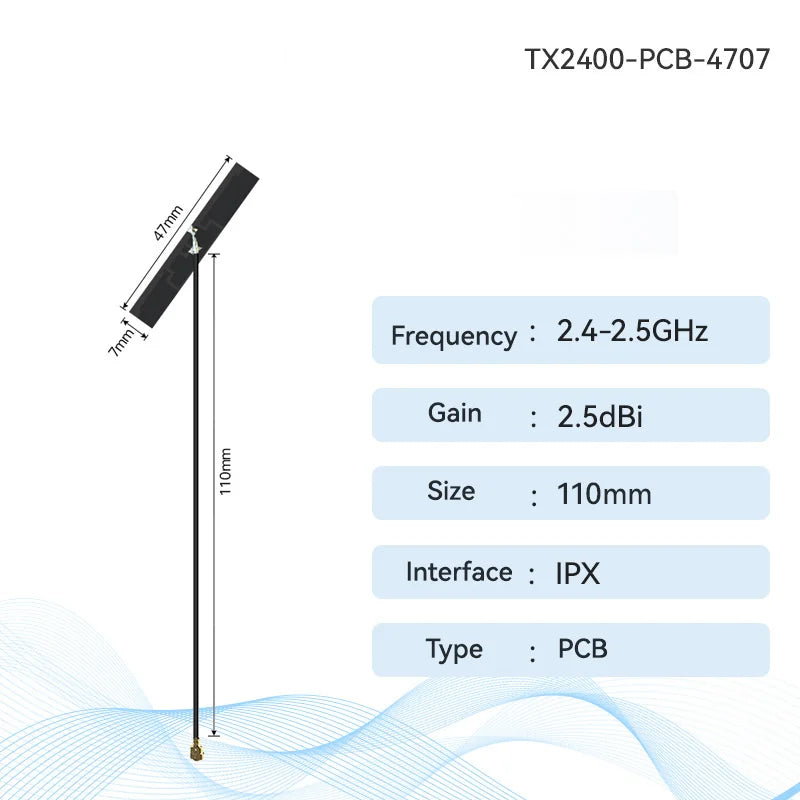 Ebyte TX2400-PCB-4811 2.4G/5.8G Wifi Antenna PCB Antenna Series SMA-J 5dBi Small Size Rubber Antenna For Wireless Module For Ruter