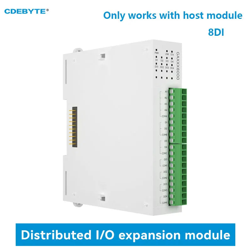 EBYTE GAXXX8000 8DI Distributed Remote IO Expansion Module RJ45 RS485 Modbus Analog Switch Acquisition Fast Expansion PNP NPN