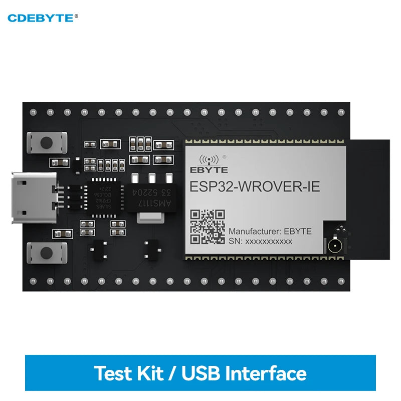 ESP32 Test Board CDEBYTE ESP32-WROVER-IE-TB USB Interface 2.4~2.5GHz Support IEEE802.11b/g/n