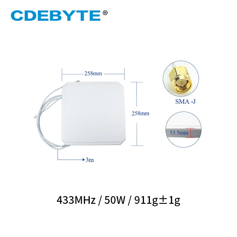 433 MHz 8 dBi WLAN-Antenne, direktional, SMA-J, wasserdicht, 50 W, Antennenantenne TX433-PB-2626