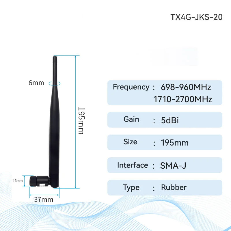 LET 4G WLAN-Antenne CDEBYTE High Gain Omnidirektionale 5 dBi Sucker-Antenne Flexible Antenne für Router-Radio-Transceiver-Modul TX4G-JKC-19
