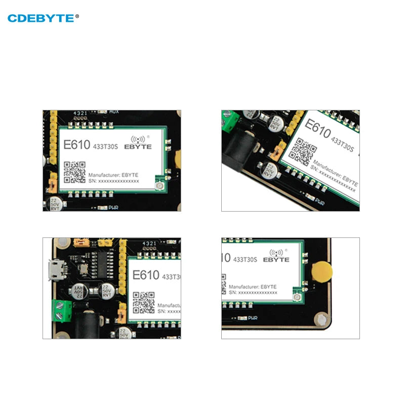 Wireless-Modul-Testplatine CDEBYTE E610-433TBH-01 Vorgelötete E610-433T30S-Modul-USB-Schnittstelle
