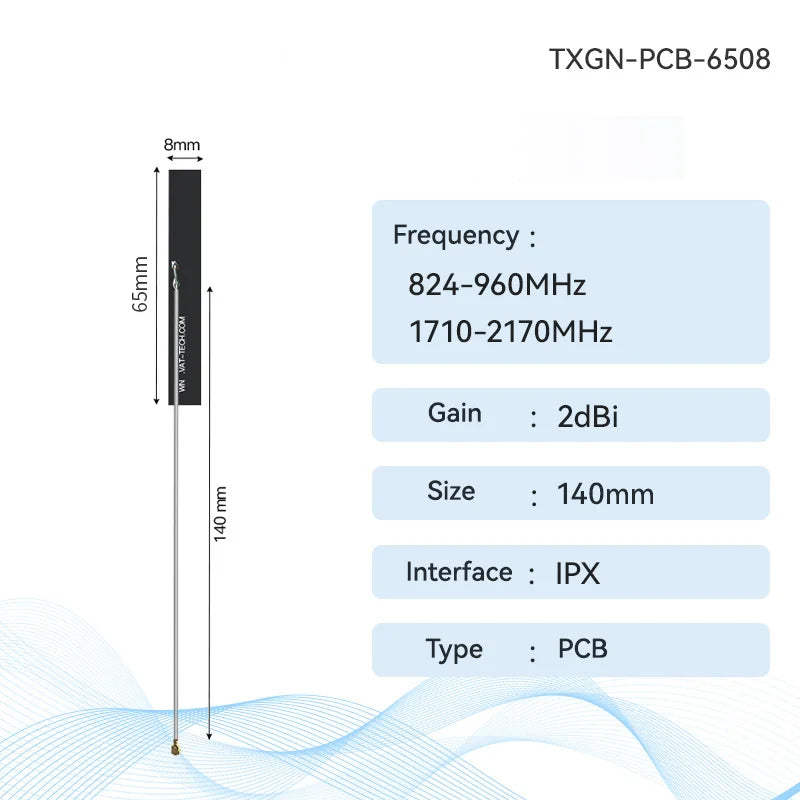 10 teile/los 4G PCB Antenne CDEBYTE Eingebaute Antenne Unterstützung WCDMA/LET/DTU/4G/5G 826 ~ 960 MHz 1710 ~ 2170 MHz IPEX Schnittstelle TXGN-PCB-3508