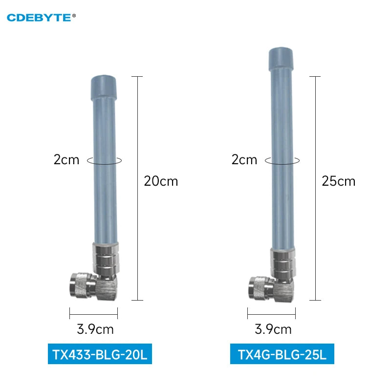 Ebyte  433MHz 4G Fiberglass Antenna TX4G-BLG-25L N-J N-Male Interface IP67 Protection Waterproof High Gain