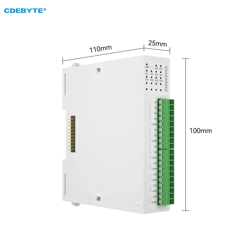 EBYTE GXXAX00A0 16DO Analog Switch Acquisition RJ45 RS485 Distributed Remote IO Expansion Module Modbus Fast Expansion PNP NPN