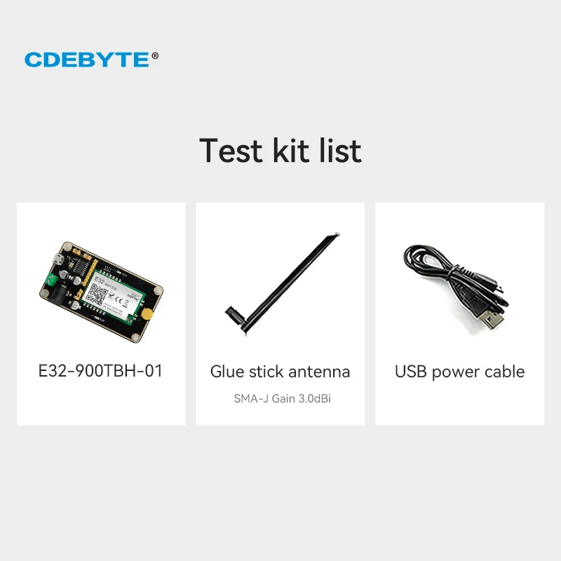 LoRa SX1276 Wireless Module Test Board CDEBYTE E32-900TBH-01 Pre-soldered E32-900T30S USB Interface Easy to Develop Test Kit