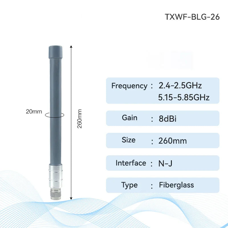 TX2400-BLG-30 TX2400-BLG-30 2,4 G/5,8 G WLAN-Antenne CDEBYTE Glasfaser-Antennenpanel Richtantenne NJ Outdoor Wasserdicht mit großer Reichweite für Router-Modem