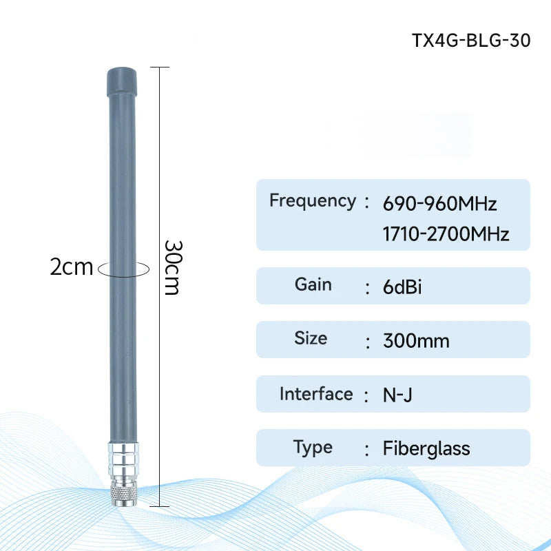 4G Fiberglass Antenna Series CDEBYTE LET 6-12 dBi N-J/SMA-J Connector Waterproof Antenna For Modem LoRa LoRaWan Aerial TX4G-BLG-25