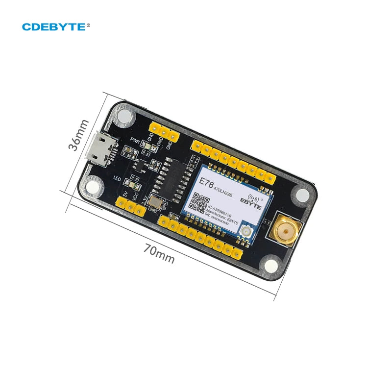 UART-Wireless-Modul-Testplatine CDEBYTE E78-400TBL-02 Vorgelötet E78-470LN22S(6601) Für USB-Schnittstellen-Testkit der E78-Serie