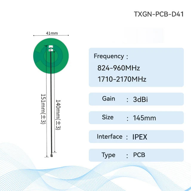 10 teile/los 4G PCB Antenne CDEBYTE Eingebaute Antenne Unterstützung WCDMA/LET/DTU/4G/5G 826 ~ 960 MHz 1710 ~ 2170 MHz IPEX Schnittstelle TXGN-PCB-3508