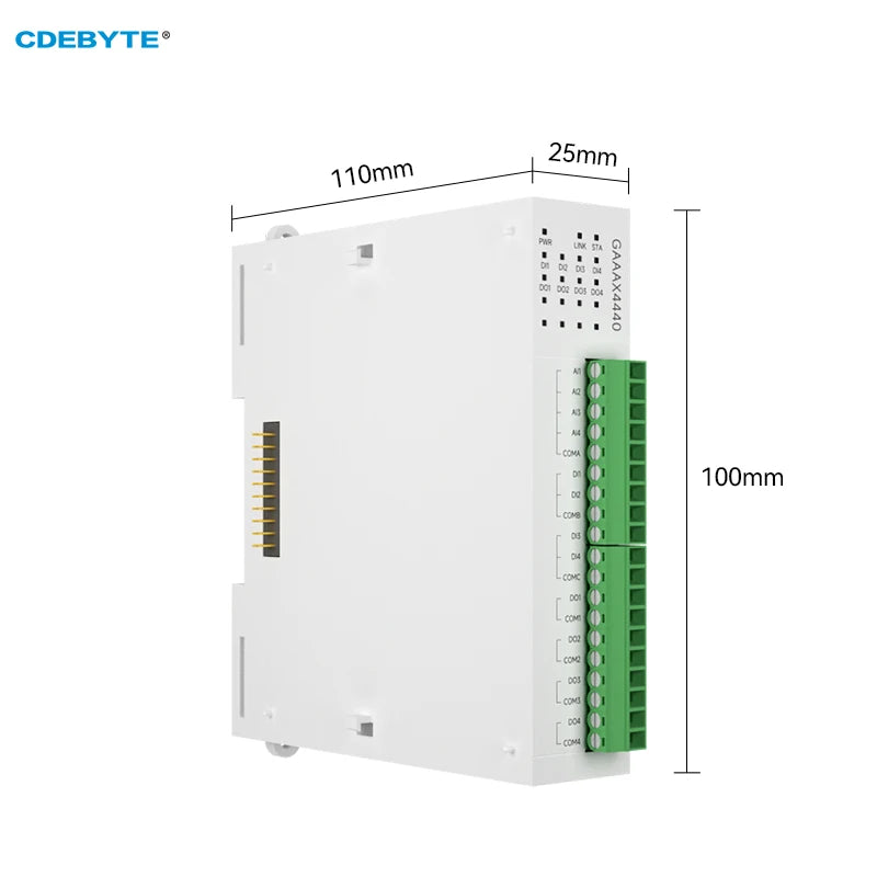 4DI+4AI+4DO Verteiltes Remote-IO-Erweiterungsmodul Analogschaltererfassung CDEBYTE GAAAX4440 Schnelle Erweiterung RJ45 RS485 Modbus 