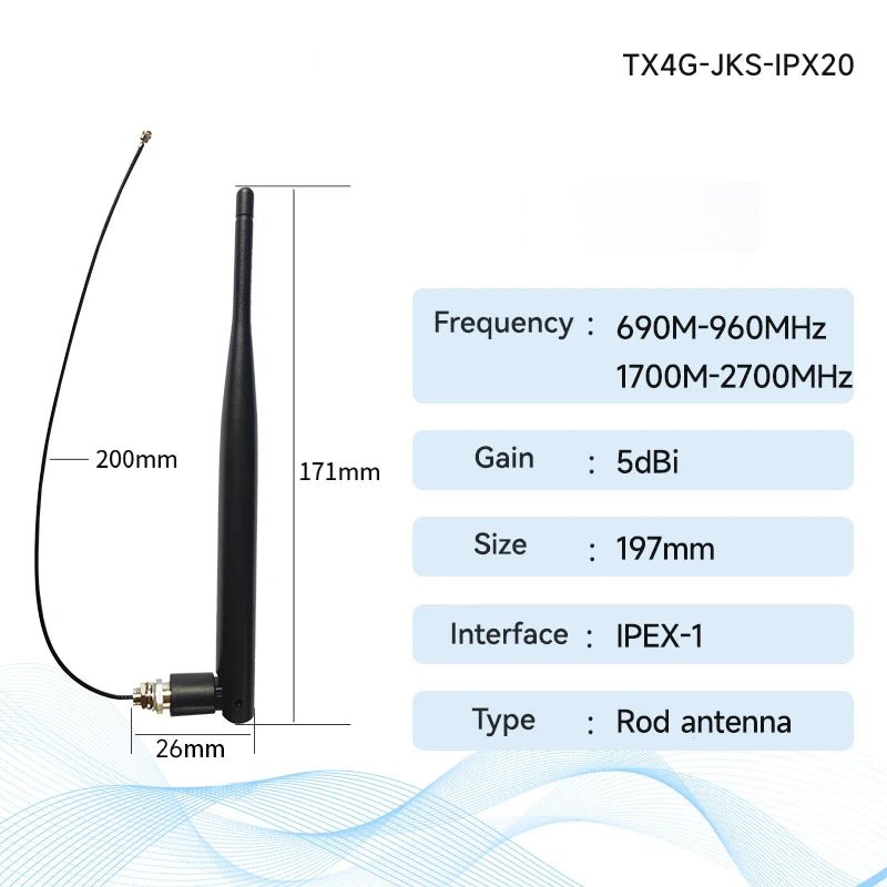 Bendable Rubber Rod Antenna CDEBYTE 230/470/868/915MHz IPEX - 1 3dBi Wide Frequency Band Small VSWR 90°Foldable Antenna TX230 - JKS - IPX20 - IOT Module Shop Manufacturer Factory