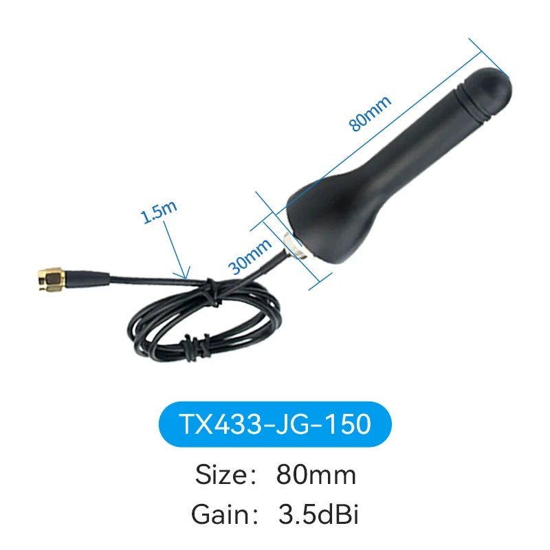 Cabinet Antenna Series 433M/472M/490M Antenna SMA Female Interface IPEX Screw Fixing Waterproof Nut CDEBYTE Outdoor Antenna TX433 - JG - 150 - IOT Module Shop Manufacturer Factory