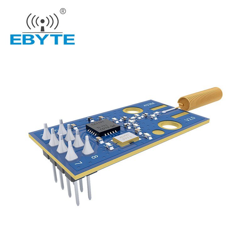 CC1101 Chip 433MHz Wireless Transceiver Module EBYTE E07-M1101D-TH Development SPI Interface Spring Antenna Wireless Module - EBYTE