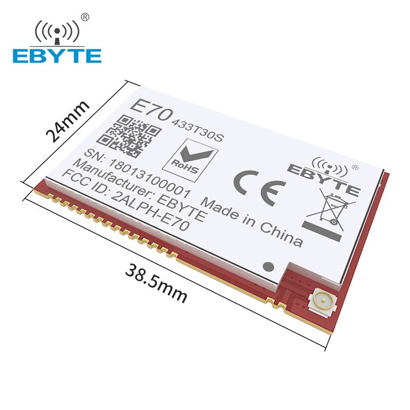 CC1310 433MHz Module Wireless Transceiver 30dBm UART Interface Long Distance 6km IPEX Antenna EBYTE E70-433T30S Receiver - EBYTE