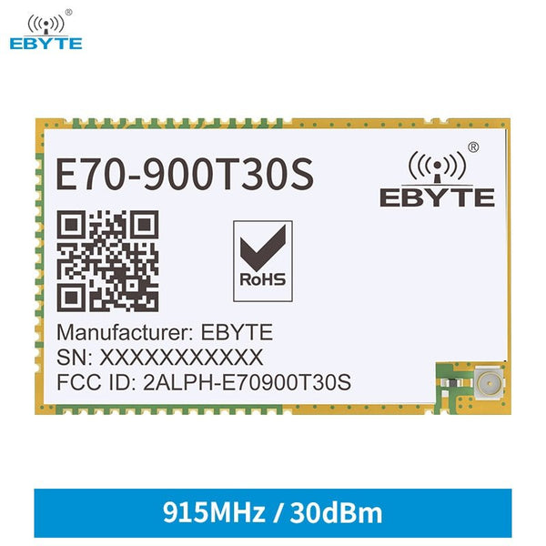 CC1310 UART Wireless Module Modbus RSSI 30dBm High-Speed Continuous Transmission E70-900T30S IPX/Stamp Hole Antenna Module - EBYTE