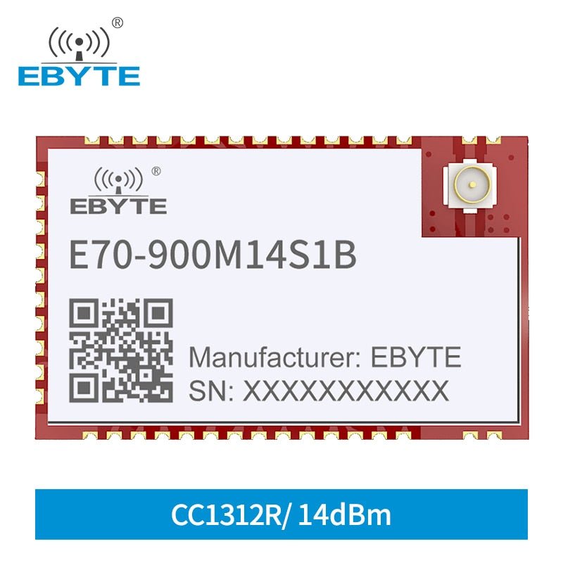 CC1312R Wireless Module 868MHz 915MHz High Speed Connection 14dbm 1.5KM SoC Antenna IPEX Stamp hole E70-900M14S1B - EBYTE