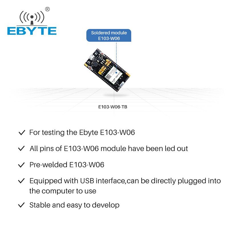 CC3235 Wifi Module Test Board EBYTE E103-W06-TB USB Interface Easy Use Pre-Welded E103-W06 TTL Test Board - EBYTE