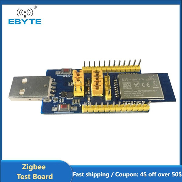 CH340G Zigbee Module USB Test Board Kit 2.4GHz 20dBm Wireless RF Module EBYTE E18-TBH-01 Size 50.5*25mm USB Test Board Kit - EBYTE