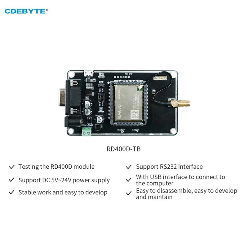 Data Transmission Radio Module Test Kit 410-470MHz RS232 CDEBYTE RD400D ...