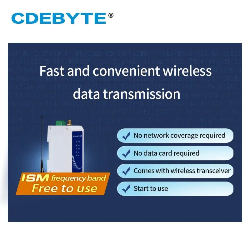 Modbus Modem LoRa Modem Wireless Data Transmission Station Modbus SX1268 433MHz ...