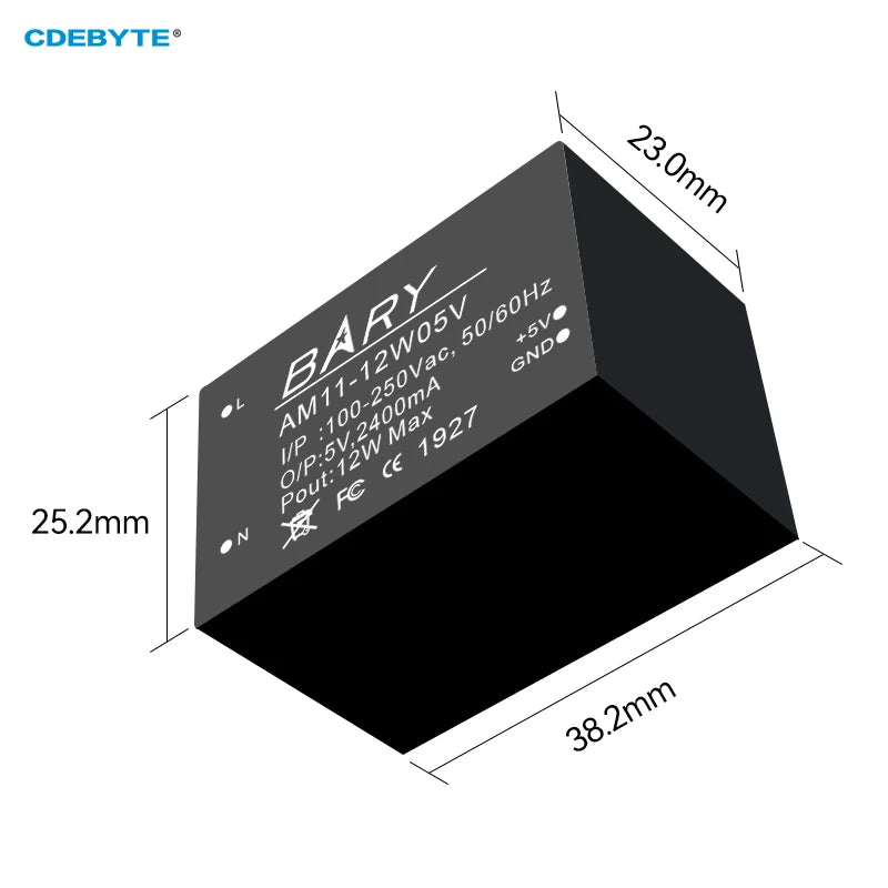 EBYTE AM11 - 12W05V AC - DC Buck Power Supply Module Small Size Ultra Low Power Consumption Shell Protection Power Module - IOT Module Shop Manufacturer Factory