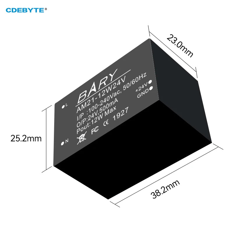 EBYTE AM21 - 12W24V 12W AC - DC Buck Power Supply Module Small Size Low Power Consumption Shell Protection Power Module - IOT Module Shop Manufacturer Factory