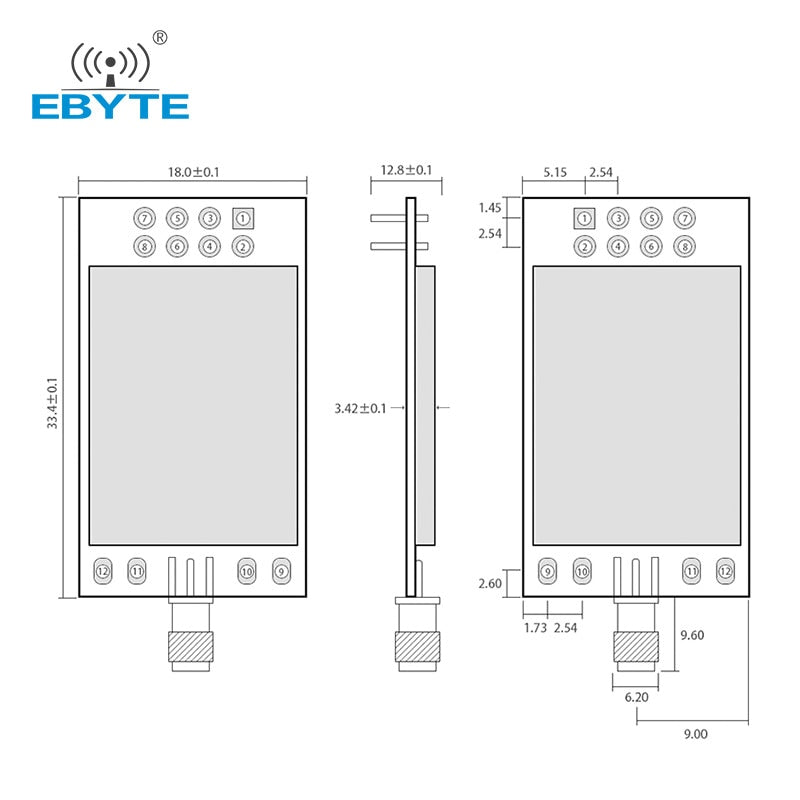 EBYTE E01 - 2G4M27D nRF24L01 PA LNA nRF24L01P 2.4GHz Module 27dBm Wireless Transceiver Module Long Distance Small Size for Smart Home - IOT Module Shop Manufacturer Factory