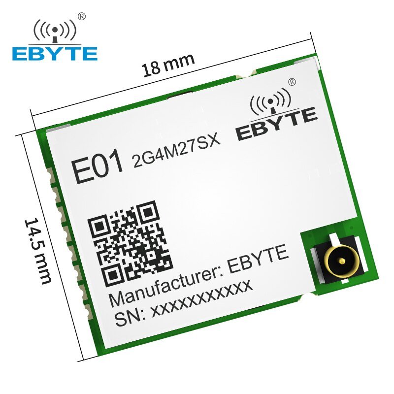 Nrf Chip EBYTE E01-2G4M27SX nRF24L01P Chip Wireless Module 2.4G 27dBm SMD ...