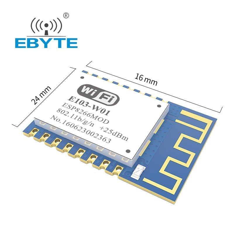 EBYTE E103 - W01 ESP8266EX WiFi Module 2.4GHz 20dBm Wireless WiFi Transceiver Module Long Range UART Interface PCB Antenna - IOT Module Shop Manufacturer Factory