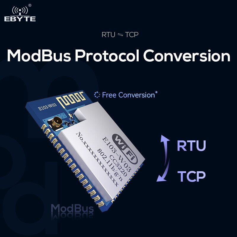EBYTE E103 - W03 TI CC3220R Chip Wifi Module Serial to Wifi Module 18dBm PCB/IPEX Antenna SMD Small Size Support AT Command MQTT - IOT Module Shop Manufacturer Factory