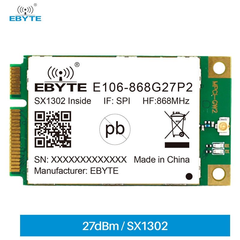 EBYTE E106 - 868G27P2 SX1302 868MHz SPI PCI - e LoRa Long - range Communicator Radio LoRa Module Wireless Transceiver Ebyte Transmitter - IOT Module Shop Manufacturer Factory