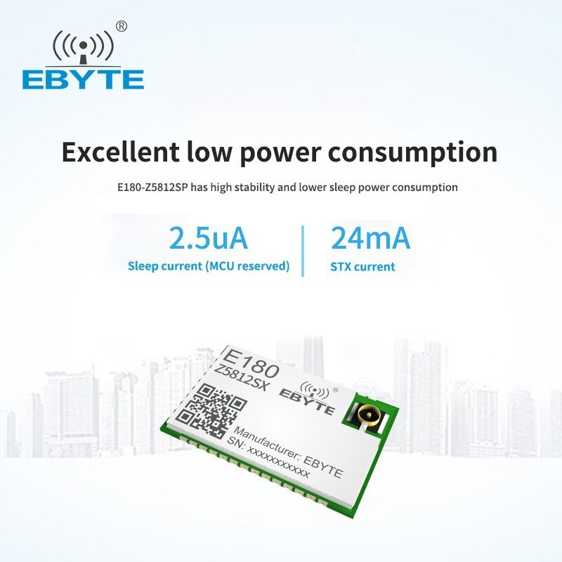 EBYTE E180 - Z5812SX ZIGBEE 3.0 TLSR8258 Module 2.4Ghz Wireless Transceiver Receiver 12dBm 500m High Performance Stamp Hole PCB - IOT Module Shop Manufacturer Factory