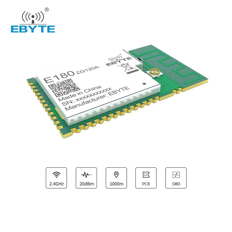 Ebyte E180 - ZG120A EFR32 Zigbee3.0 Wireless Module SoC 2.4GHz Long Range Data Transceiver Zigbee Touch Link For Smart Home System - IOT Module Shop Manufacturer Factory