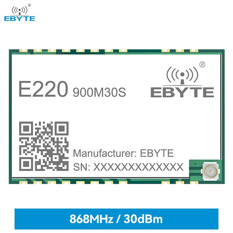 Ebyte E220 - 900M30S LLCC68 LoRa Wireless Module 868/915MHz 30dBm Long Range 10km IPEX/Stamp Hole Antenna SMD SPI Wireless Module - IOT Module Shop Manufacturer Factory